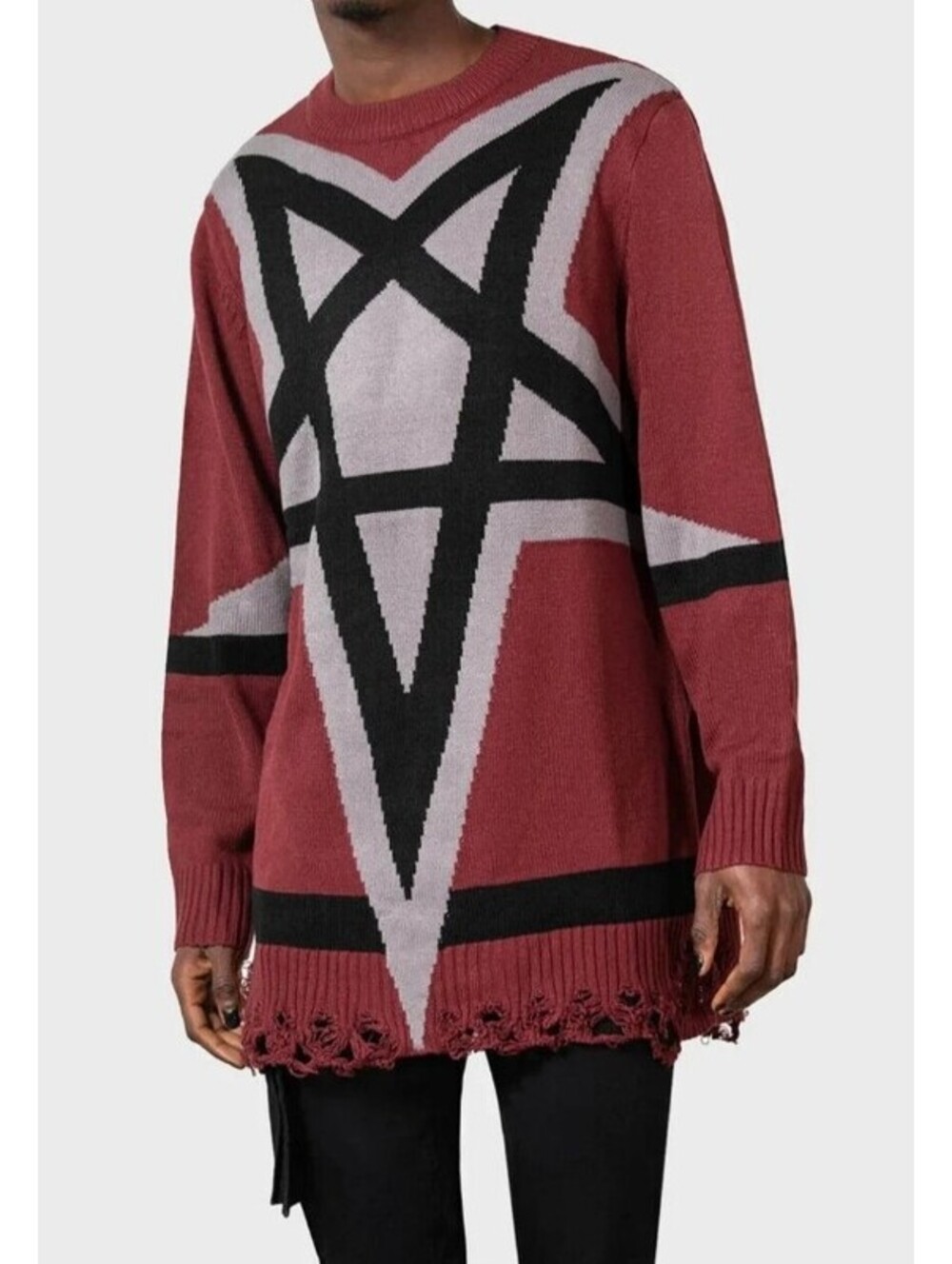 Killstar Star Crux Knit Sweater Pentagram Unisex Mens Women's Size XS NEW